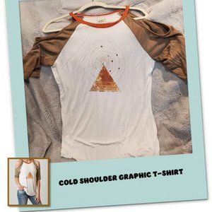 Cold Shoulder Graphic Tee